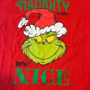 Grinch Christmas Top Wm Large Cotton Blend Fun Holiday Party or Pajama top
